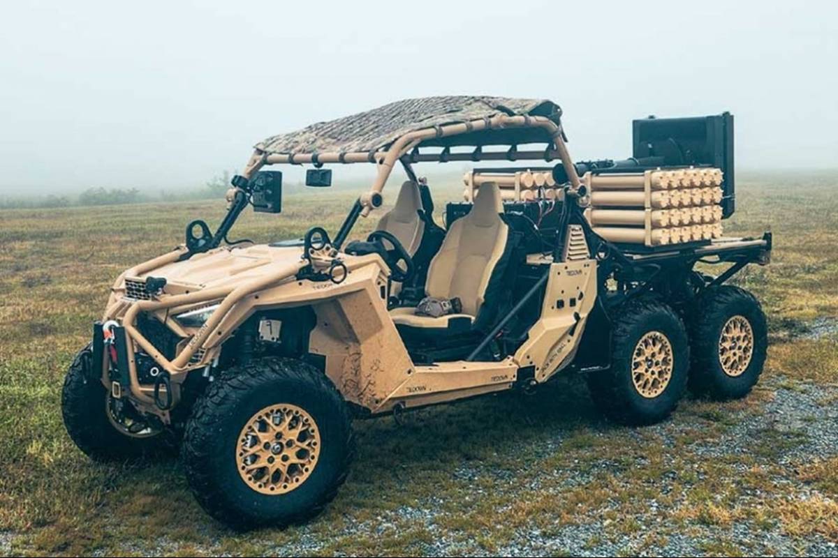 El portamortero se integra en la versión 6x6 del vehículo ligero MRZR de Polaris (Polaris vía NTGS) El portamortero se integra en la versión 6x6 del vehículo ligero MRZR de Polaris (Polaris vía NTGS)