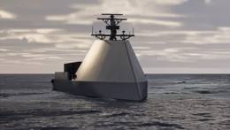 Diseo conceptual del USV Romulus de Huntington Ingalls Industries. (Foto: HLL)