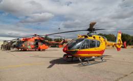 La primera unidad en intervenir en los incendios fue el Batall�n de Helic�pteros de Emergencias II (BHELEME II).