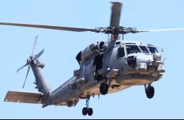 Uno de los MH-60R del Escuadrn HSM-79 Griffins de la US Navy. (foto Julio Maiz)