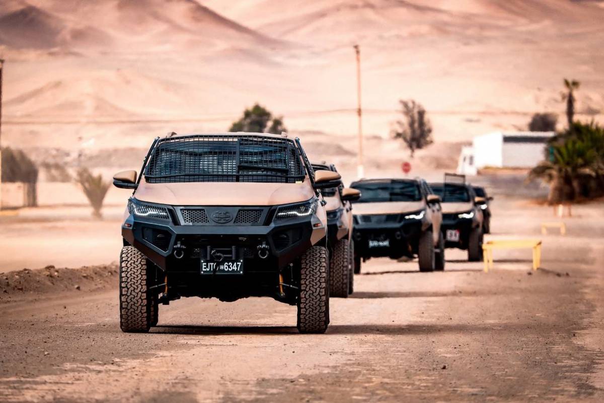 Tres de los nuevos blindados ligeros Copper. 