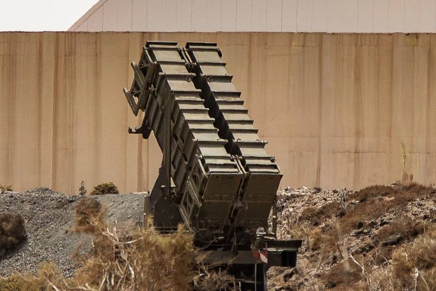 Uno de los lanzadores de misiles antiaéreos MIM-104 “Patriot” del Grupo de Artillería Antiaérea (GAAA) III/73. (Foto: Antonio Rodríguez Santana)