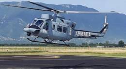 Un helicptero AB-412 de la Armada Uruguaya.
