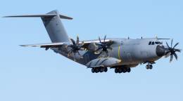 Un A400M Ejercito Aire y Espacio espa�ol en Argelia.