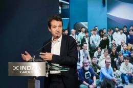 Angel Escribano durante su intervencin (Indra)