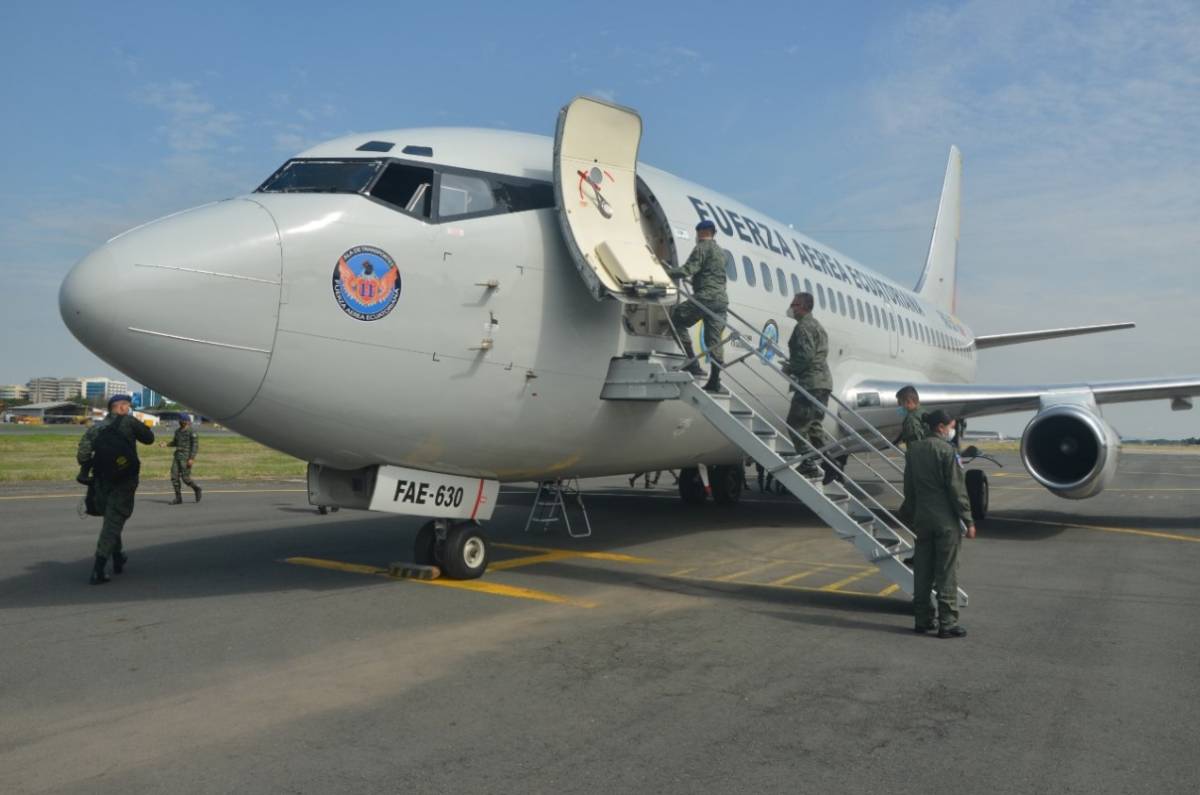 El Boeing 737-200 de la Fuerza Area Ecuatoriana.