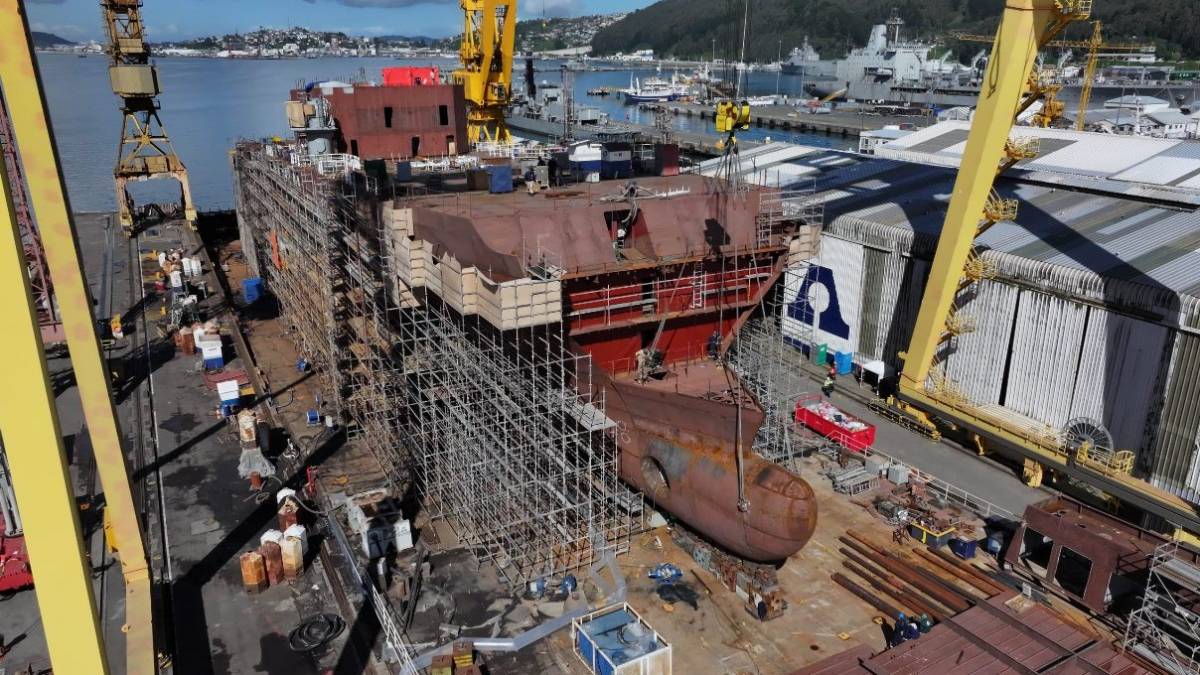 Avances en el primer buque del Proyecto Escotilln IV. (foto: ASMAR)