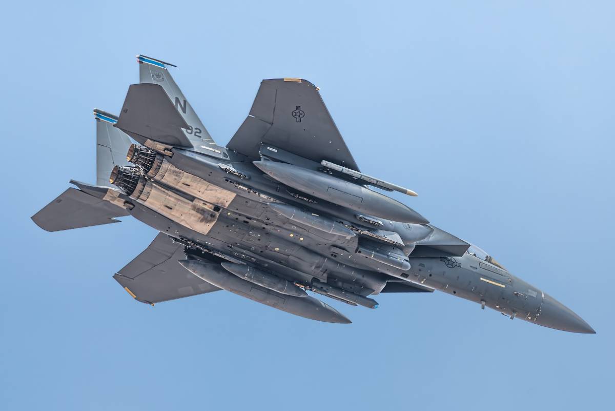 USAF F15E Strike Eagle desde Lakenheath Air force base, FLYPAST.(Foto: Nestor Trujillo) USAF F15E Strike Eagle desde Lakenheath Air force base, FLYPAST.(Foto: Nestor Trujillo)