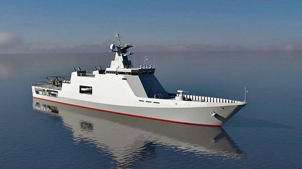 Infografa del OPV 87 de Cardama para la Armada Uruguaya.