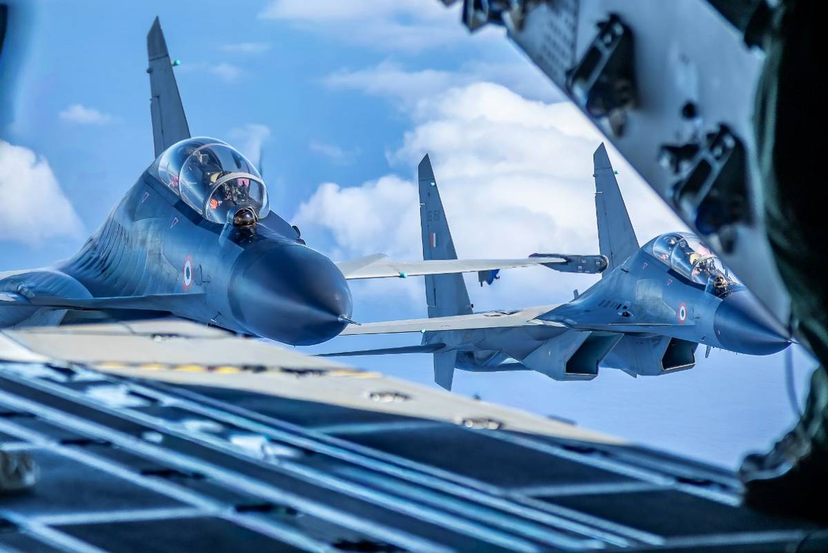 Dos de los Su-30MKI de la IAF participantes en el “Ocean Sky” 25. (foto Antonio Rodriguez Santana) Dos de los Su-30MKI de la IAF participantes en el “Ocean Sky” 25. (foto Antonio Rodriguez Santana)