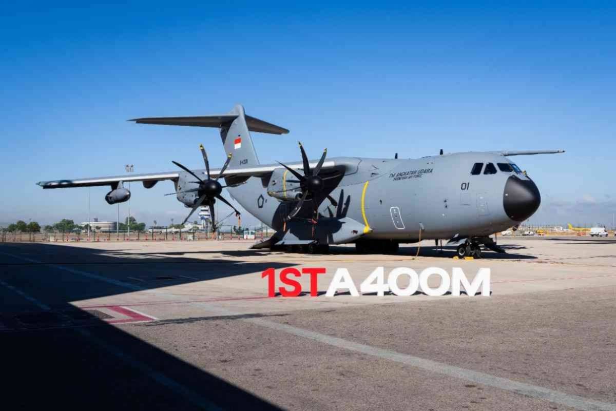 El primer avión A400M de la Fuerza Aérea de Indonesia. (foto: Airbus) El primer avión A400M de la Fuerza Aérea de Indonesia. (foto: Airbus)