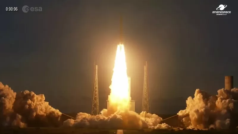 Momento del despegue del Aiane 6 que portaba el satélite Sentinel-1D. Foto: ESA Momento del despegue del Aiane 6 que portaba el satélite Sentinel-1D. Foto: ESA