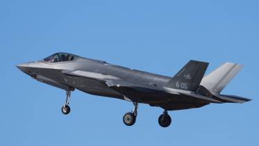 Un F-35A de la Aeronautica Militare italiana. Arabia Saudita podría contar con 48 de finalmente lo autorizase la administración Trump. (Foto Julio Maiz)