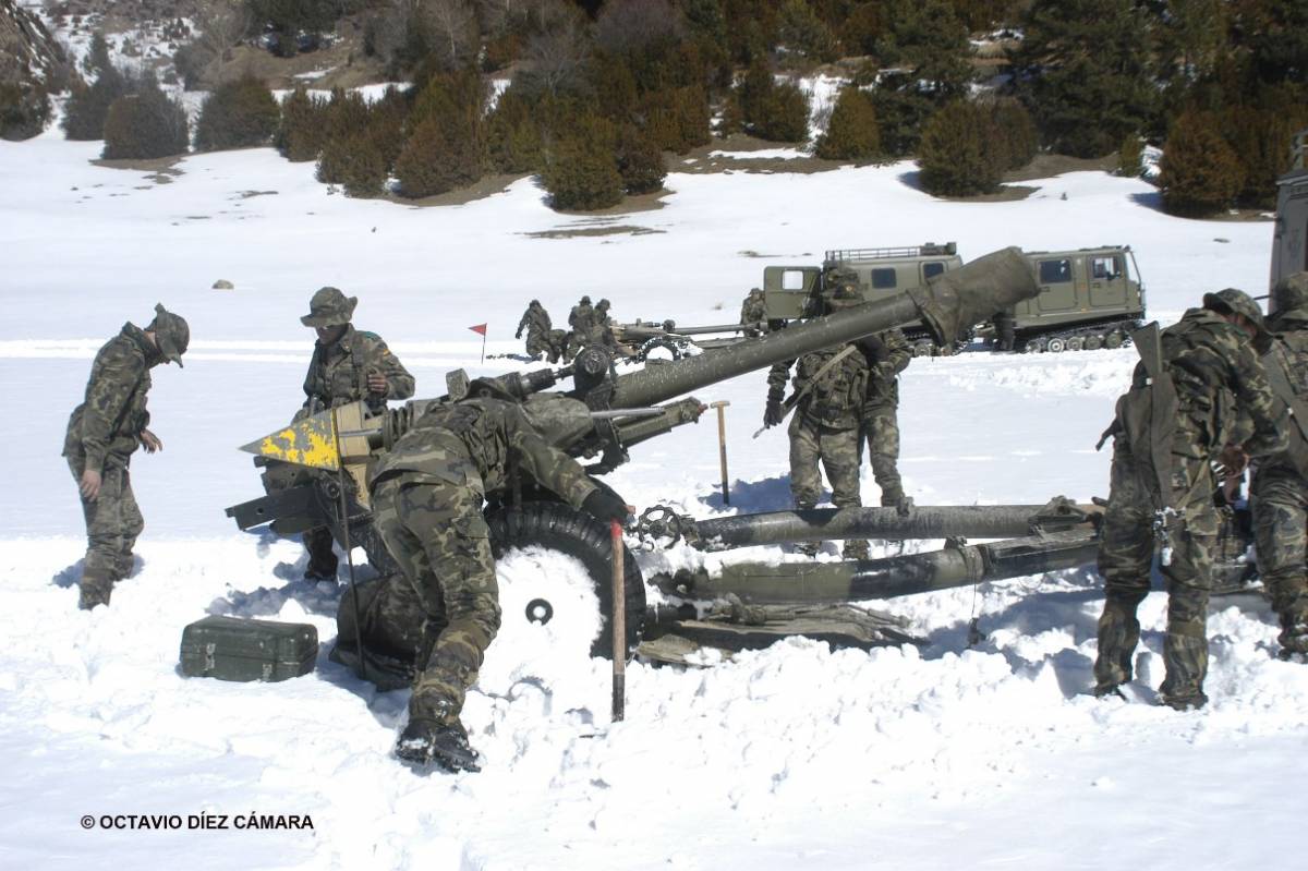 La Brigada de Cazadores de Monta�a tuvo adscrito un Grupo de Artiller�a con piezas remolcadas Light Gun que se podr�a volver a activar. (Octavio D�ez C�mara)