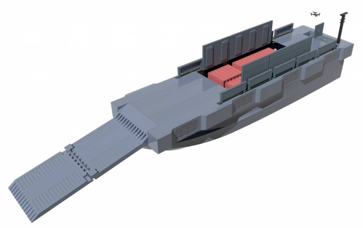 Los módulos ULC pueden adaptarse para funcionar como lanchas LCM clásicas o para transportar material pesado. (Navantia Australia) Los módulos ULC pueden adaptarse para funcionar como lanchas LCM clásicas o para transportar material pesado. (Navantia Australia)