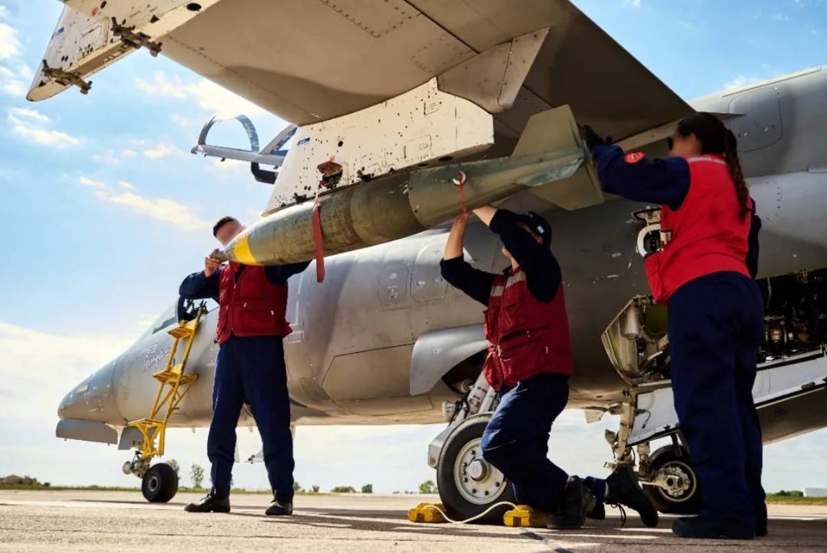 Un avin de la Fuerza Area Argentina que participar en el ejercicio.