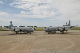 Los dos aviones P-3 Orin en servicio en Argentina.