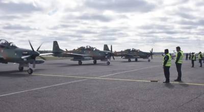 Aviones Tucano de la Fuerza Area Paraguaya.