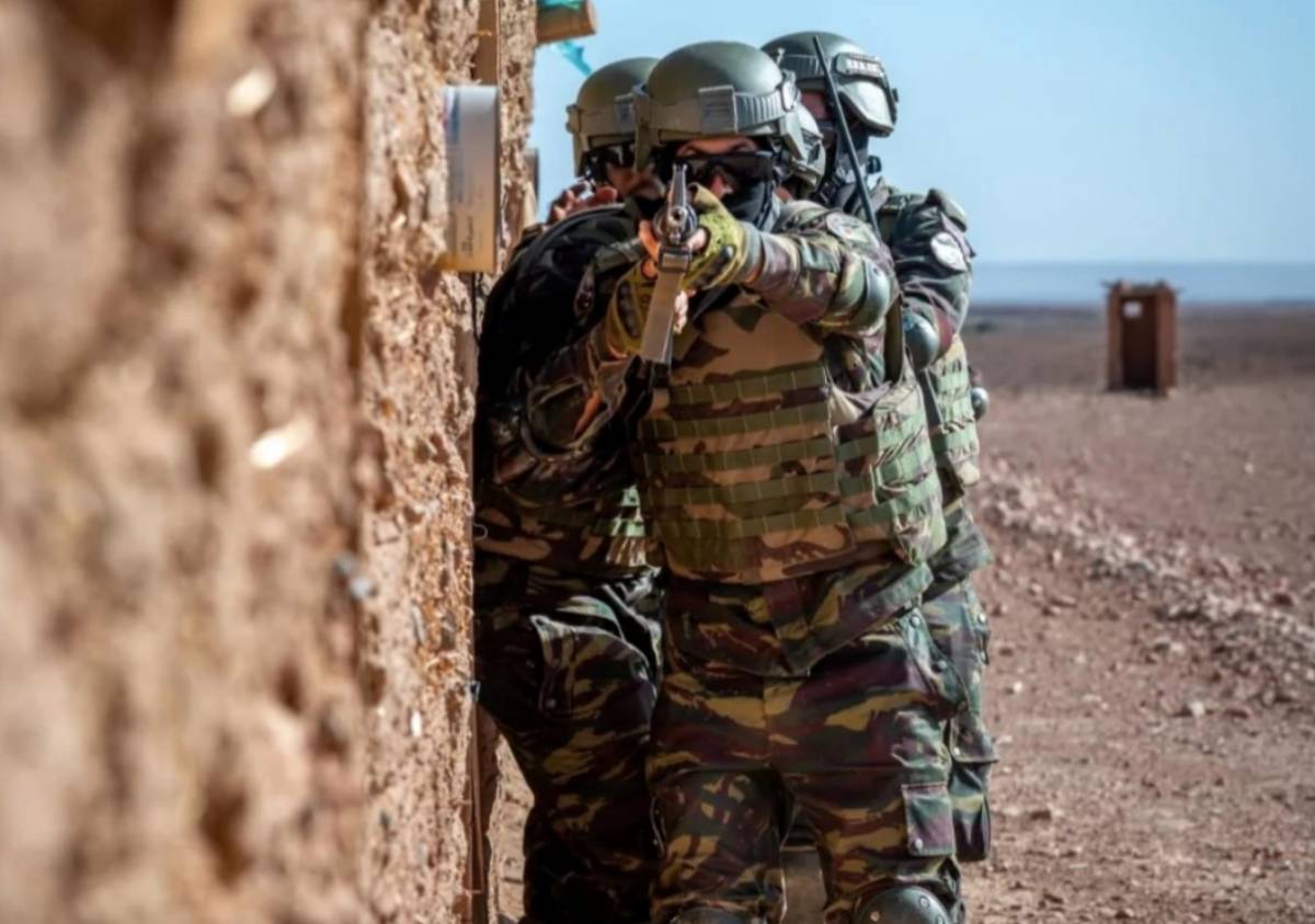 Militares del Ejército Marroquí en el ejercicio Chergui. Militares del Ejército Marroquí en el ejercicio Chergui.