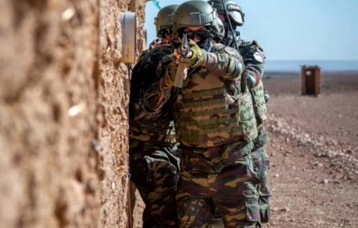 Militares del Ejrcito Marroqu en el ejercicio Chergui.