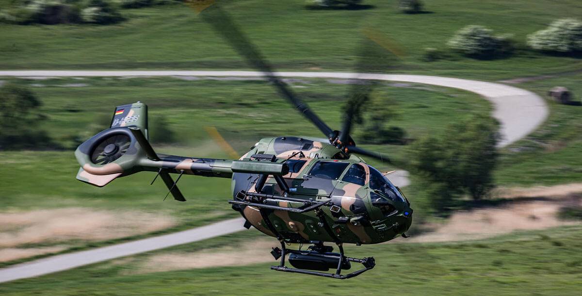 Uno de los demostradores del H145M de la empresa Airbus Helicopters. (foto Airbus Helicopters) Uno de los demostradores del H145M de la empresa Airbus Helicopters. (foto Airbus Helicopters)