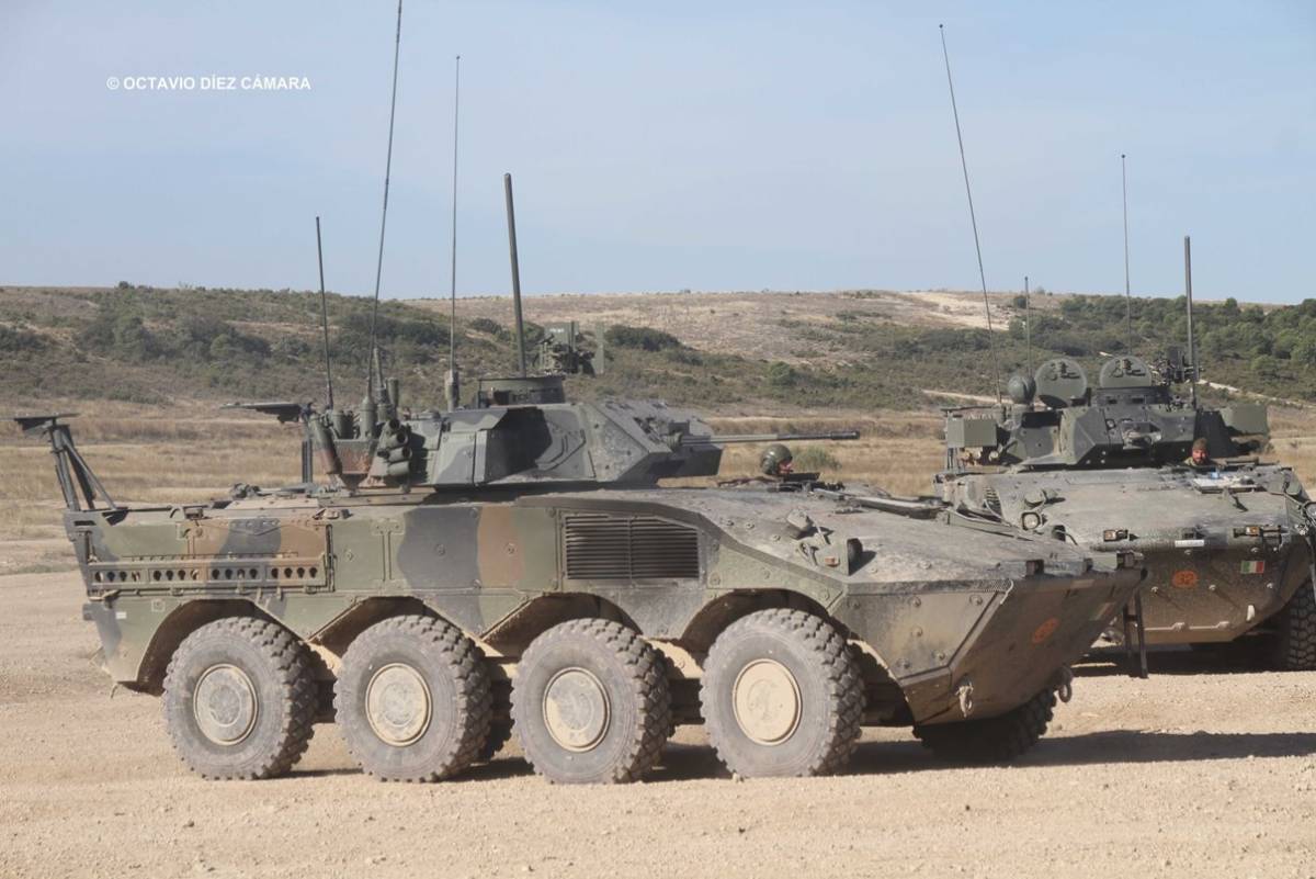 Blindados de ruedas Freccia italianos en Zaragoza en el ejercicio Stronghead. (Octavio Díez Cámara) Blindados de ruedas Freccia italianos en Zaragoza en el ejercicio Stronghead. (Octavio Díez Cámara)