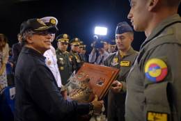 Gustavo Petro, presidente de Colombia el da que anuncio la firma de la adquisicin de los aviones Gripen.