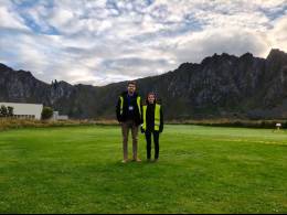 Laura Train y Adrin Aguado durante Jammertest (UAV Navigation - Grupo Oesa)