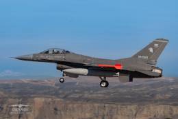  F-16 de la Fuerza Area Argentina aterrizando en la base area de Zaragoza. (foto: Christian Beckman)