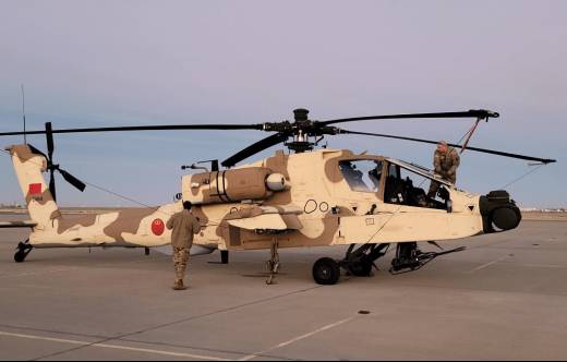 Uno de los primeros AH-64E Apache de las Reales Fuerzas Areas de Marruecos. (foto @Less-Hawk-4723 on Reddit)