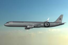 Imagen digital de cmo sern los A321XLR de la Real Fuerza Area de Nueva Zelanda. (foto RNZAF)