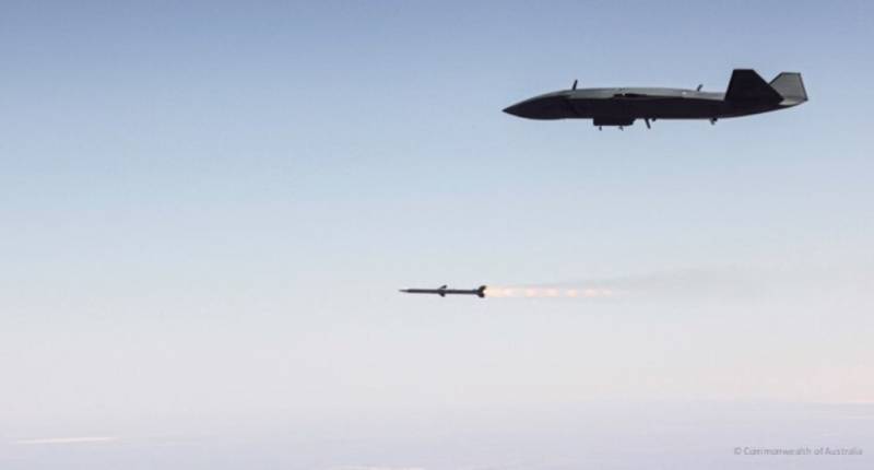 El Ghost Bat en el momento del lanzamiento del misil (Boeing) El Ghost Bat en el momento del lanzamiento del misil (Boeing)