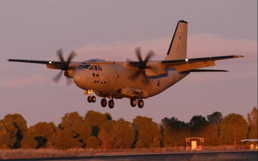 La AMI (Aeronautica Militare Italiana) trasladó a Albacete uno de sus transportes tácticos Leonardo C-27J “Spartan”, destinado a misiones de slow movement.