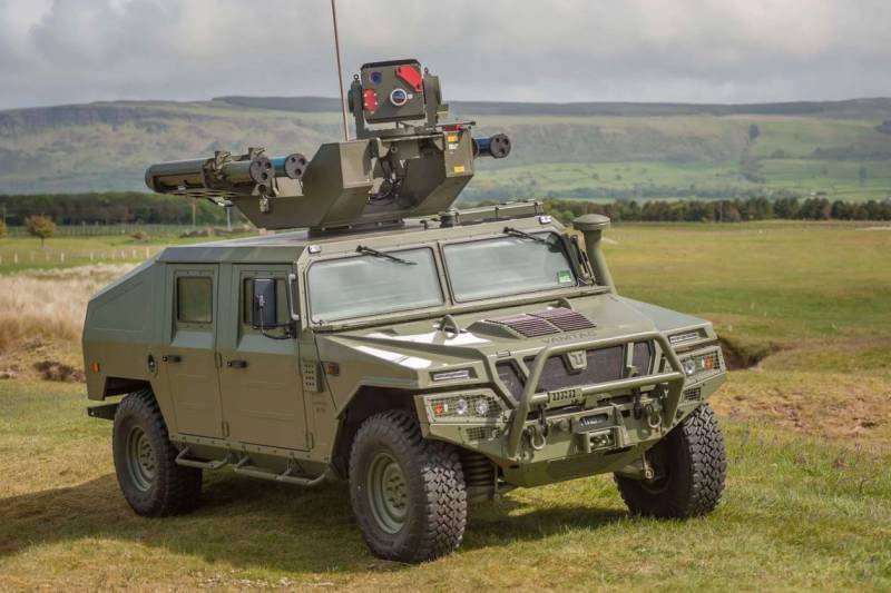 El VAMTAC ST5 con el lanzador MMS de misiles Starstreak del sistema RAPID Ranger.