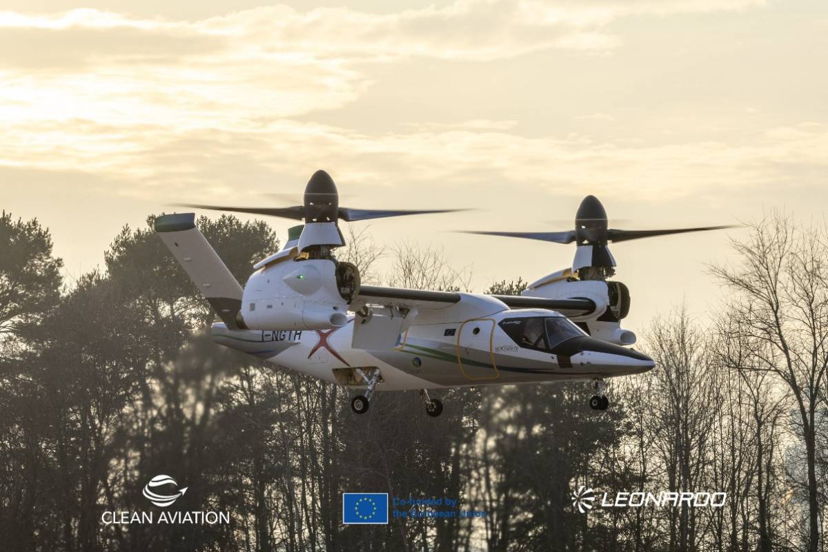 El NGCTR de Leonardo durante su primer vuelo. 