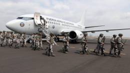 El Boeing 737-500 de la Fuerza A�rea Ecuatoriana (foto Ministerio de Defensa).
