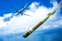 Imagen digital de uno de los futuros torpedos MK54 MOD 2 desde un avi�n P-8. (foto Northrop Grumman)