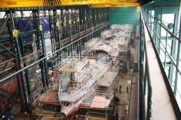 Construcci�n de uno de los submarinos S-80 (Navantia)
