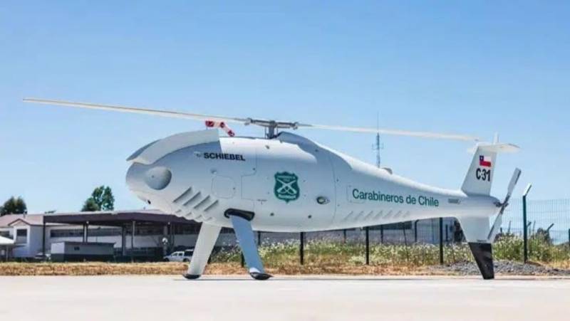 Camcopter S-100, fabricado por la austriaca Schiebel, numeral C-31 de Carabineros de Chile.