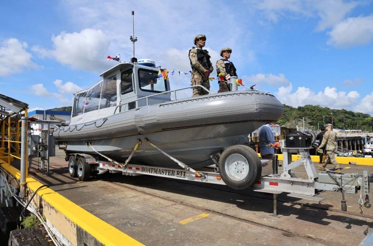 Una de las lanchas RHIB 9M fabricadas por la compañía United States Marine. (Créditos: SENAN) Una de las lanchas RHIB 9M fabricadas por la compañía United States Marine. (Créditos: SENAN)