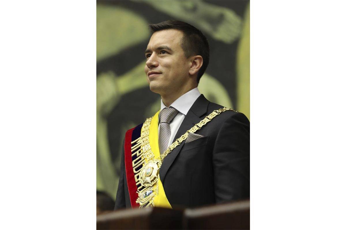 El presidente ecuatoriano, Daniel Noboa.