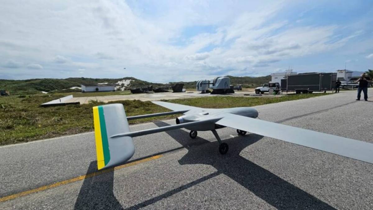 El UAV Albatroz Vortex en su primer vuelo.