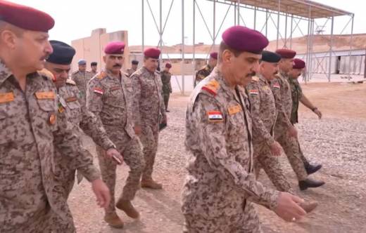 El jefe del Estado Mayor Abdul Amir Yarallah en la base de Ain al-Asad tras la retirada estadounidense (informe del Ministerio de Defensa iraqu�)