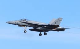 Los veteranos aviones de combate EF-18M, siguen siendo vitales para defender los cielos de Espa�a. (foto Julio Maiz)