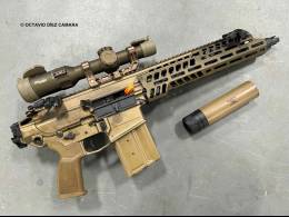 La versi�n CQB del fusil de asalto M7 es m�s compacta que las dos anteriores. (Octavio D�ez C�mara)