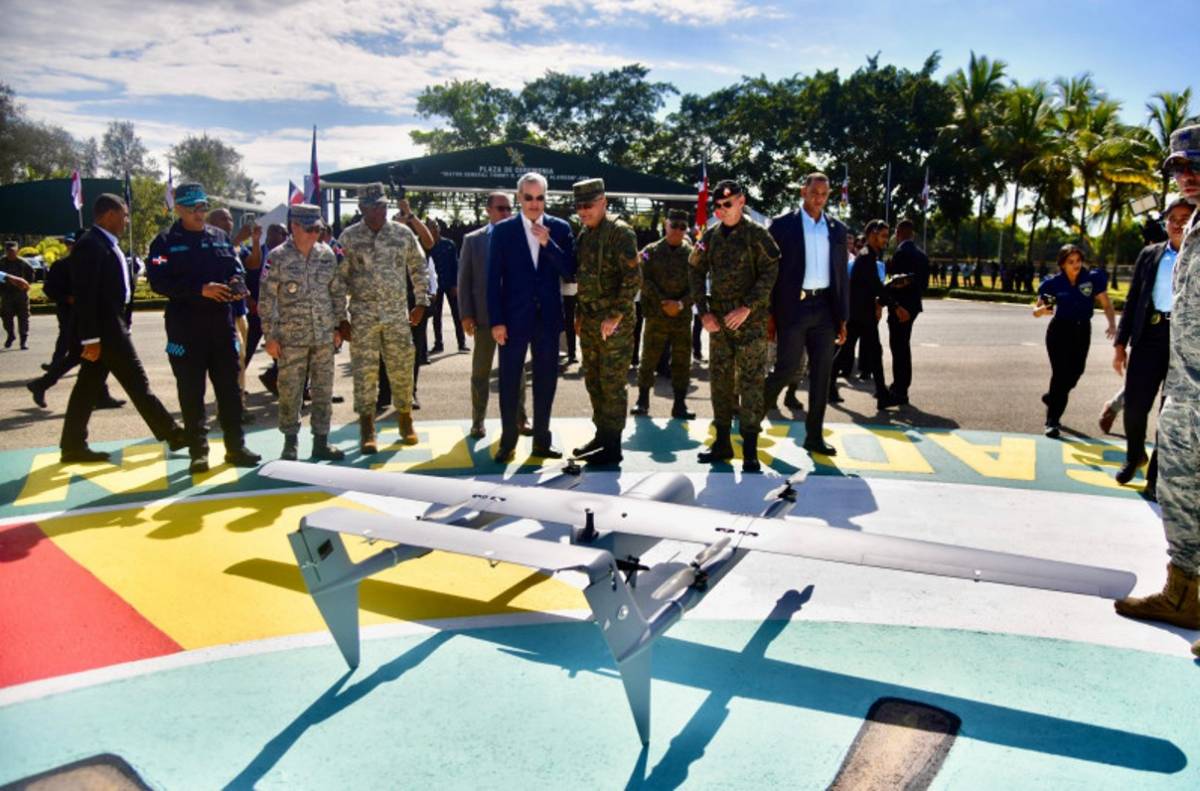 Dron VTOL de vigilancia Mugin UAV EV350 de fabricaci�n china. (Cr�ditos: Ministerio de Defensa)