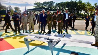 Dron VTOL de vigilancia Mugin UAV EV350 de fabricaci�n china. (Cr�ditos: Ministerio de Defensa)