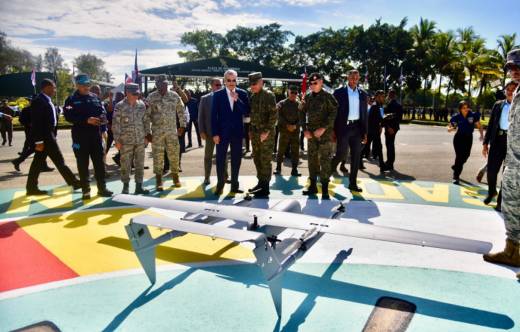 Dron VTOL de vigilancia Mugin UAV EV350 de fabricaci�n china. (Cr�ditos: Ministerio de Defensa)