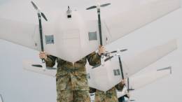 UAV tipo VTOL de DeltaQuad Evo.