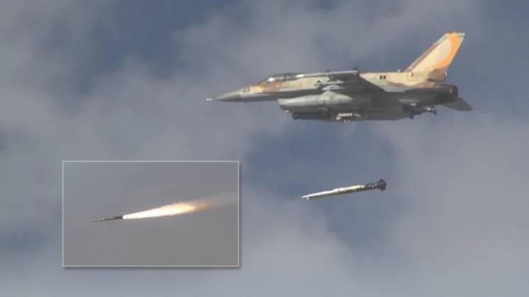 Rampage lanzado desde un F-16 de la IAF (Elbit Systems)